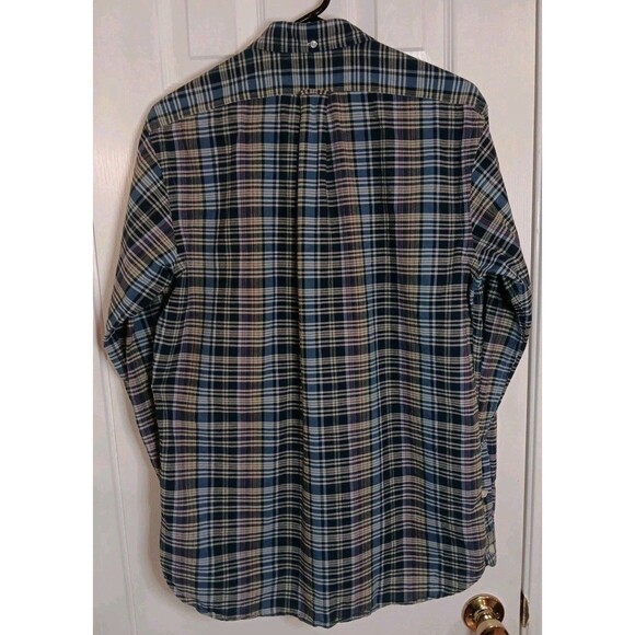 Mens Ralph Lauren Long Sleeve Button Down Shirt Medium Check Pattern - Picture 2 of 6